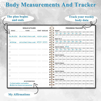 Carnet de Suivi d'Entraînement Personnalisé pour Gymnastes – 54 Pages, Spirale, Couverture Rigide, Planificateur Hebdomadaire, Journal de Fitness Personnalisé – Vente en Gros