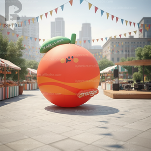 Orange gonflable géante personnalisée pour affichage en centre commercial, boutique éphémère, activation de marque, festival des fruits, vente en gros - Product Image 4