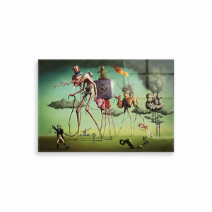 Tableau imprimé sur toile « American Dream » de Salvador Dalí, décoration moderne, ART SUR VERRE TÉRMÉRISÉ - Product Image 2