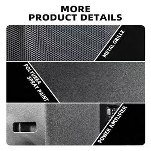 Haut-parleur actif professionnel 2 voies 15 pouces noir en bois avec amplificateur de puissance DSP, grille métallique, haute qualité sonore, pour diverses occasions - Product Image 6