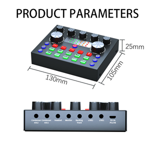 V8s Live Streaming <span class=keywords><strong>Card</strong></span> Âm Thanh Phát Sóng Thiết Bị Có Thể Điều Chỉnh Dj Mixer USB Âm Thanh Bên Ngoài <span class=keywords><strong>Card</strong></span> Âm Thanh Hỗ Trợ 2 Người 2 Điện Thoại - Product Image 6