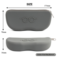 Étui à lunettes portable en silicone écologique avec fermeture éclair, couleur et logo personnalisables, pochette pour lunettes