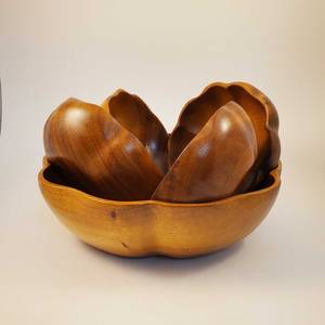 <span class=keywords><strong>Bol</strong></span> à pain en bois massif naturel de grande taille de haute qualité personnalisé Décoration rustique de ferme pour la maison <span class=keywords><strong>Bol</strong></span> à pâte en bois rustique - Product Image 5