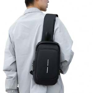 Sac de poitrine antivol pour homme, design tendance 2025, été, nylon, utilitaire, décontracté, moto, extérieur - Product Image 1