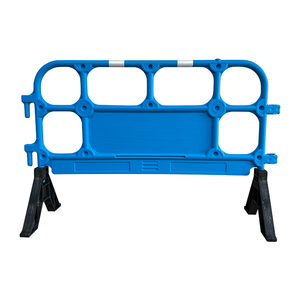 Barrera de Plástico HDPE Moldeada por Soplado 1350, Barrera de Seguridad de Plástico para Control de Multitudes con Panel Publicitario - Product Image 2