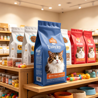 Sac refermable à glissière en plastique recyclé pour friandises pour chiens, emballage alimentaire pour animaux de compagnie avec fermeture à glissière