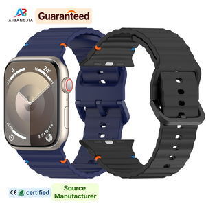 Correa de pulsera de goma de silicona con diseño de onda para <span class=keywords><strong>Apple</strong></span> <span class=keywords><strong>Watch</strong></span> Band <span class=keywords><strong>42mm</strong></span> 46mm 44mm 45mm 41mm 40mm 49mm - Product Image 1