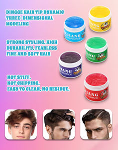 Cire coiffante rétro effet mat 120g pour cheveux crépus, anti-frisottis, non grasse, pour <span class=keywords><strong>coiffure</strong></span> 3D - Product Image 5