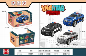 Voiture à inertie et à friction 1:36, véhicule de police jouet pour enfants de 2 à 4 ans, modèle unisexe en plastique 0719 - Product Image 3