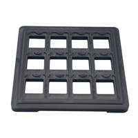Plateau de maintien en plastique noir usiné CNC en nylon, plaque de fixation multi-positions pour outillage de test