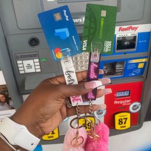 Wholesale Bling ATM Credit Card Grabbers Keychain Card <b>Pullers</b> Acrylic Debit Card Grabber for Long Nails Design - Product Image 6