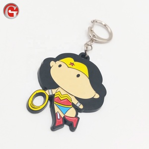 Personnalisé Personnalisé En Caoutchouc Souple Héros Wonder Woman Mode Porte-clés - Product Image 2