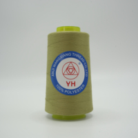 Grosir murah benang jahit poliester Spun 40S/2 100% ketahanan tinggi untuk tekstil rumah untuk Kaus dan pakaian polos