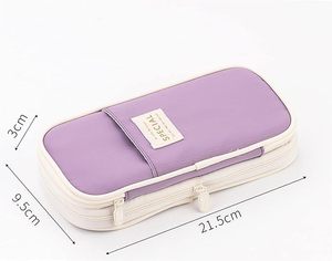Polyester Large Storage Pencil Case Pen <b>Bag</b> with Zipper Closure <b>Big</b> Capacity Organizer for Office & <b>Travel</b> - Product Image 3