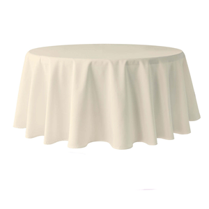 All'ingrosso 120 pollici tovaglia di lusso in poliestere personalizzato bianco solido per feste matrimoni banchetti eventi - Product Image 3