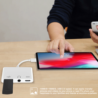 Adaptador de Audio USB-C OTG con Chip DAC, Adaptador de Tipo-C a 3.5mm OTG para Cargar Auriculares, Conector Adaptador para iPhone