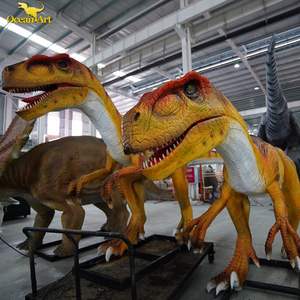 Modèle de dinosaure animatronique géant de grande taille sur le thème du parc jurassique, en fibre de verre et métal, pour utilisation en intérieur/extérieur, personnalisable - Product Image 4