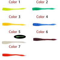 50 pcs 0.4g/4.5cm ver de terre simulation de silice gel mouche grub doux appâts senko worms silicone leurres de pêche en vrac pas cher