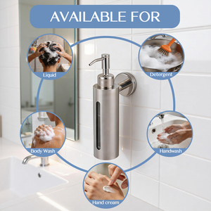 Dispenser da Parete <span class=keywords><strong>per</strong></span> Sapone Liquido, <span class=keywords><strong>Detersivo</strong></span> <span class=keywords><strong>per</strong></span> Bucato e Lozione <span class=keywords><strong>per</strong></span> le Mani, <span class=keywords><strong>per</strong></span> Cucina, Bagno e Piano di Lavoro - Product Image 1
