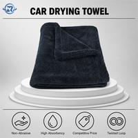 Serviette de séchage pour voiture en microfibre 1800 g/m² non abrasive, sans rayures, prix compétitif, sans traces