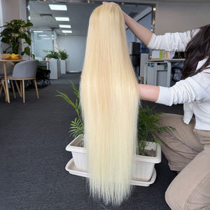 Cabello Vietnamita Liso de 30 Pulgadas, 180% de Densidad, Cabello Virgen de Primera Calidad # Pelucas con cierre HD 613 6*6 al por mayor, cabello humano real, peluca larga y lisa - Product Image 2