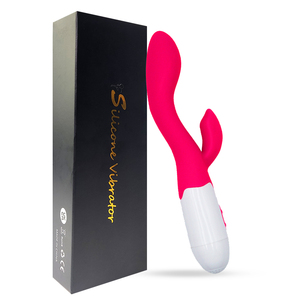 Mainan Seks <span class=keywords><strong>Vibrator</strong></span> Kelinci Titik G untuk Wanita Dildo Getar Pemijat Vagina Klitoris Getaran Isi Ulang Tongkat AV Mainan Seks Dewasa - Product Image 1