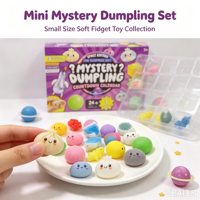 Lot de 24 mini-jouets sensoriels TPR Squishy Mystery Dumpling, édition Spatiale, pour calendrier de compte à rebours, jouet de décompression souple à presser