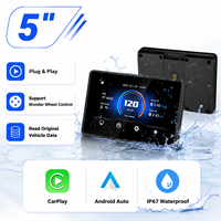 Petit écran GPS Carplay pour moto pour BMW 5 pouces 1000NIT, lecture des données du véhicule d'origine, écran étanche IP67, mise en miroir de l'écran, Carplay