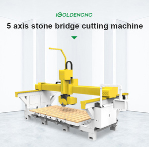 Scie à pont CNC 5 axes de haute qualité, la plus populaire, avec moteur servo 15 kW pour la découpe de granit, marbre, quartz, carrelage et pierre, usage intensif - Product Image 2