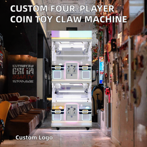 Máquina de grúa de peluches mini personalizada para cuatro jugadores, juego de arcade operado con monedas, 1 año de garantía, metal y plástico, en inglés, para centro de juegos - Product Image 2