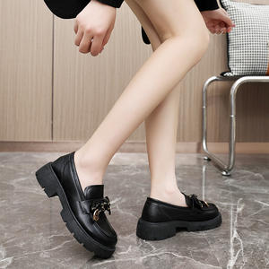 Mocasines para Mujer K1806, Antideslizantes, Parte Superior de PU, Cierre con Cordones, Color Sólido, Moda Verano 2023, Casuales, con Suela Gruesa y Elevada - Product Image 4