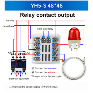 TC5 <span class=keywords><strong>PID</strong></span> điều khiển nhiệt độ K loại 220VAC thông minh đa chức năng tự động hóa nhiệt <span class=keywords><strong>Relay</strong></span> / SSR đầu ra - Product Image 6