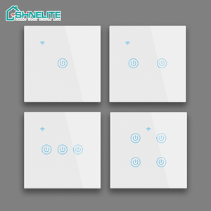 Interrupteur mural électrique sans fil neutre, prise murale avec panneau en verre trempé cristallin, interrupteur mural intelligent WIFI pour la maison/le bureau/l'hôtel/le magasin - Product Image 6