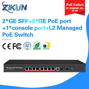 S5800WP-8G-2S-BT 2* SFP+8* พอร์ต PoE+1*พอร์ตคอนโซล+สวิตช์ L2 ManagedPoE สำหรับใช้งานไร้สาย Lan FTTX ใช้ใยแก้วนำแสง Zikun - Product Image 6