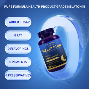 Melatonina vegana saludable 10mg 50mg 60mg Cápsulas para dificultad para conciliar el sueño Suplementos para resolver problemas de insomnio - Product Image 4