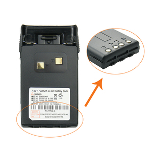 <span class=keywords><strong>7.4V</strong></span> <span class=keywords><strong>1700mAh</strong></span> ליתיום סוללה עם חגורת קליפ עבור WouXun ווקי טוקי KG-UVD1P KG-UV6D KG-699 KG-689 שתי דרך רדיו - Product Image 1