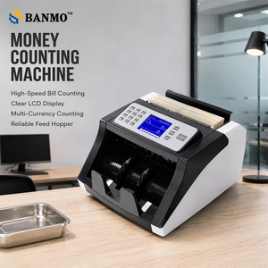 Máquina Contadora de Monedas Portátil BANMO para Dólares Estadounidenses, <span class=keywords><strong>Euros</strong></span>, <span class=keywords><strong>Libras</strong></span> y Yuanes, Máquina Verificadora de Billetes - Product Image 1