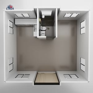 Maison conteneur préfabriquée de luxe de 20 pieds Maison mobile extensible 1 chambre avec salon Villa bureau à domicile Appartement - Product Image 2