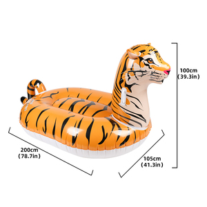 AirMyFun galleggiante gonfiabile galleggiante galleggiante d'acqua sul lago grande piscina tigre galleggiante tropicale isola galleggiante - Product Image 5