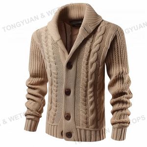 Hot Sale Stylish Nylon Cotton <strong>Shawl</strong> <strong>Collar</strong> Sweater Jacket Spring Winter Clothes Knitted <strong>Cardigan</strong> <strong>Men</strong> - Product Image 1