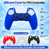 Coque de protection en silicone antidérapante avec protection contre les chutes et la poussière pour manette PS5 Dualsense, compatible avec la charge