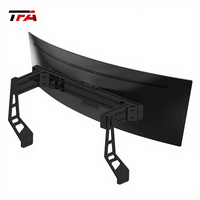 Support de moniteur simple ergonomique Cadre en aluminium à dégagement rapide Simulateur de course Sim polyvalent Support d'écran de cockpit Bras de moniteur