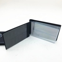 Dompet asuransi PVC plastik hitam cetak kustom murah dompet saku tempat kartu logam buku