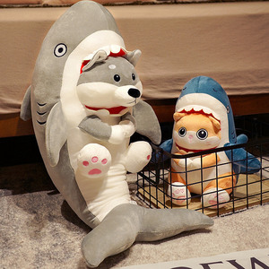40/70/100cm Funny Shark Dogs & <b>Cat</b> Doll Plush Toys Bed Pillow Mock Doll Plush Toy Pillows Sleeping Dolls Gifts for <b>Kid</b> - Product Image 5