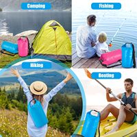 Tas Kering Tahan Air PVC 500D dengan Logo Kustom, Penutup Gulung, dan Tali Bahu untuk Acara Olahraga Luar Ruangan, Promosi, Grosir