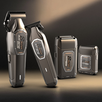 Recortadora de Barba y Cortadora de Pelo Eléctrica Inalámbrica Profesional Recargable Kit de Corte de Pelo Afeitadora de Láminas para Uso Doméstico y Hotelero