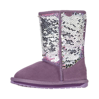 Usine en gros de haute qualité rose bottes de neige chaudes et imperméables bottes de neige