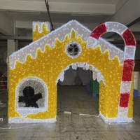 Château de noël led multicolore avec affichage de motifs lumineux, grande taille, extérieur