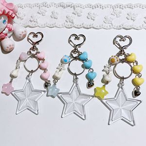 พวงกุญแจรูปดาวอะคริลิกอเนกประสงค์น่ารักหวานๆสำหรับถ่ายรูปเด็กผู้หญิงกระเป๋าพวงกุญแจรูปหัวใจห้อยตกแต่งรถคอลเลกชันพวงกุญแจยาง - Product Image 3
