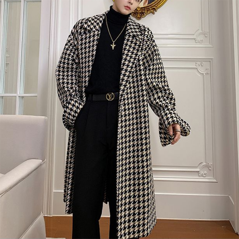 Men's Winter long style fashion Coat Daddy Loaded Cotton Jacket Plus Velvet Trench Coat